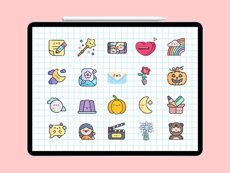 Cute Kawaii Digital Sticker Pack | Kawaii Stickers Book for Goodnotes ...
