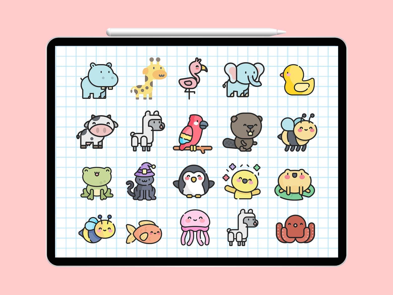 Cute Kawaii Digital Sticker Pack Kawaii Stickers Book for Goodnotes ...