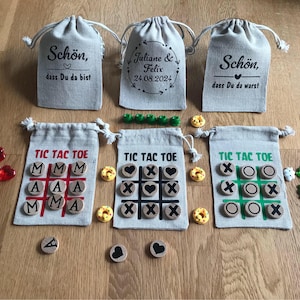 Tic Tac Toe - Gastgeschenk Hochzeit , Gastgeschenk Kindergeburtstag, Gastgeschenk personalisiert, Gastgeschenk Geburtstag, Reisespiel