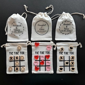 Tic Tac Toe, Gastgeschenk Hochzeit, Gastgeschenk personalisiert, Tischdeko Hochzeit, Beschäftigung Kinder Hochzeit, Mitgebsel Hochzeit