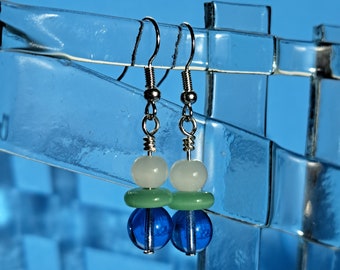 Glass drop earrings