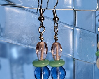 Glass drop earrings