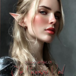 E-book z gatunku fantasy romans: The Crimson Veil - inspirowana twórczością Tolkiena przeklęta elfka z silną główną bohaterką i przygodą z magicznym artefaktem