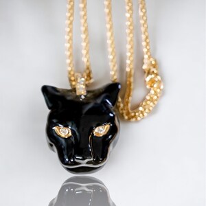 Black panther necklace for cats best sale