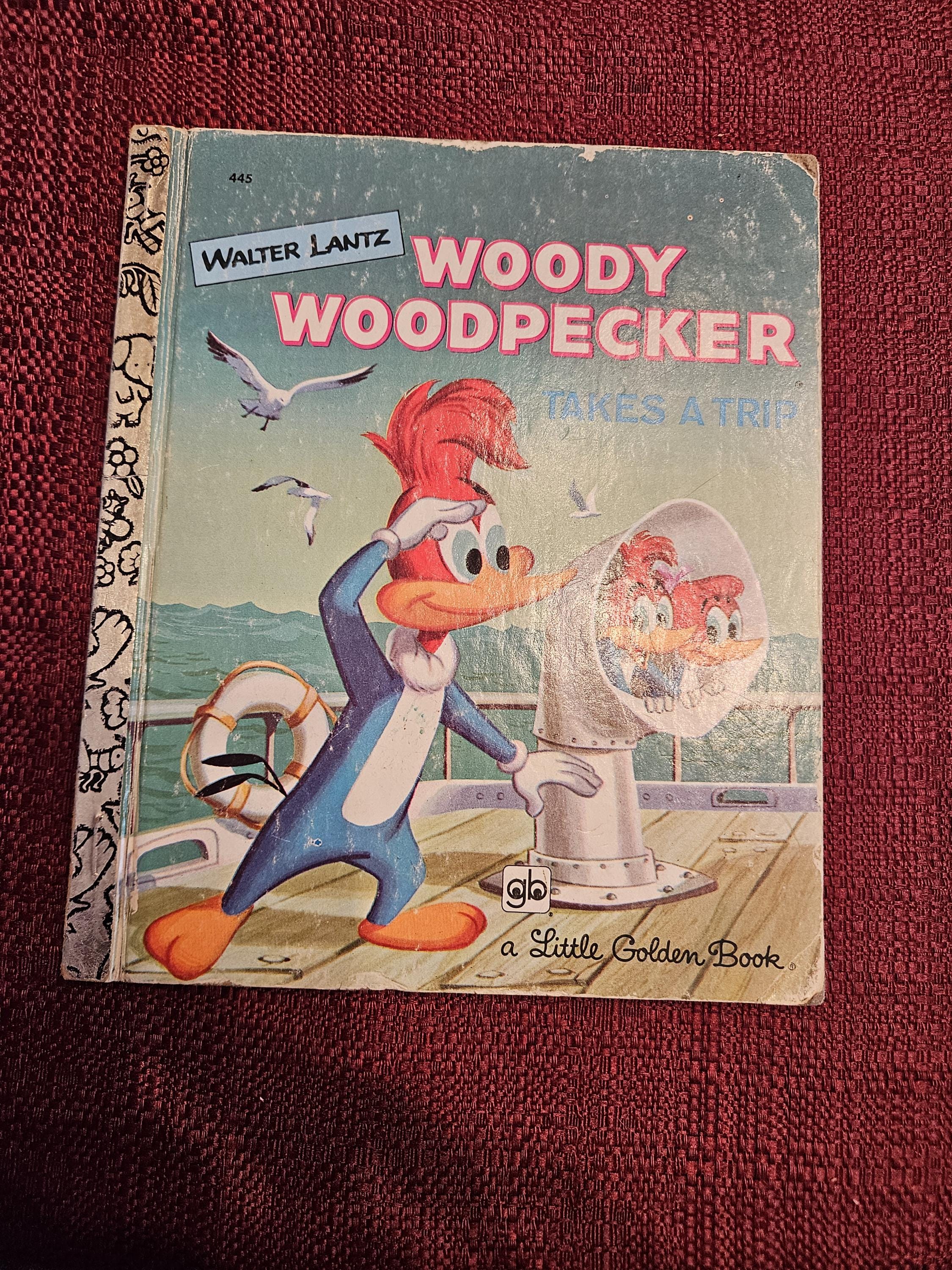 Walter Lantz Woody Wood Pecker Takes a Trip | 1961 HC | A Little Golden Book