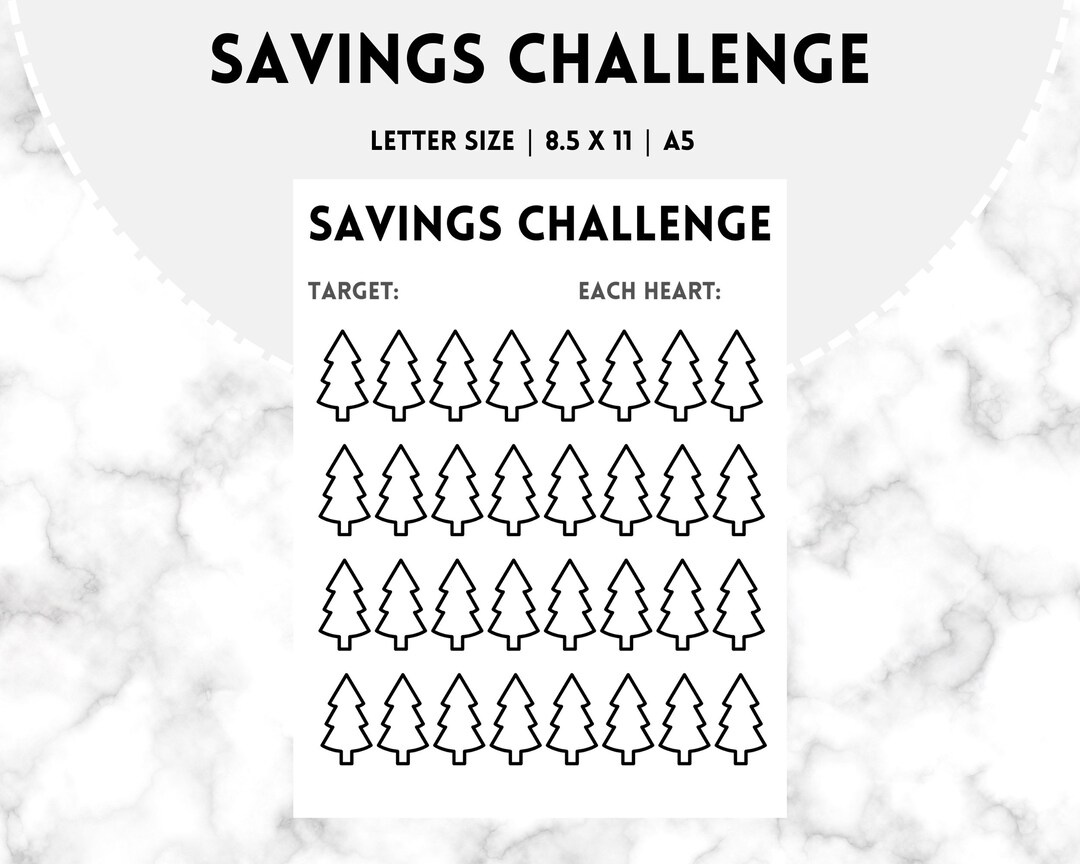 2024 Savings Challenge Savings Trackers Printable Budget Planner