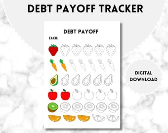 Debt Payoff Tracker Coloring Sheets: Money Saving Challenge (PDF)