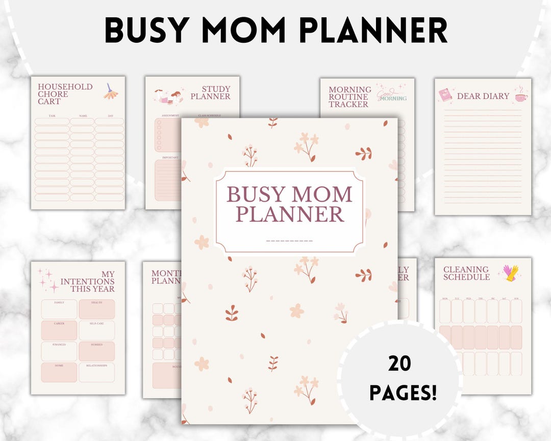 Printable Busy Mom Planner | Daily & Weekly Planner for Moms | Home ...