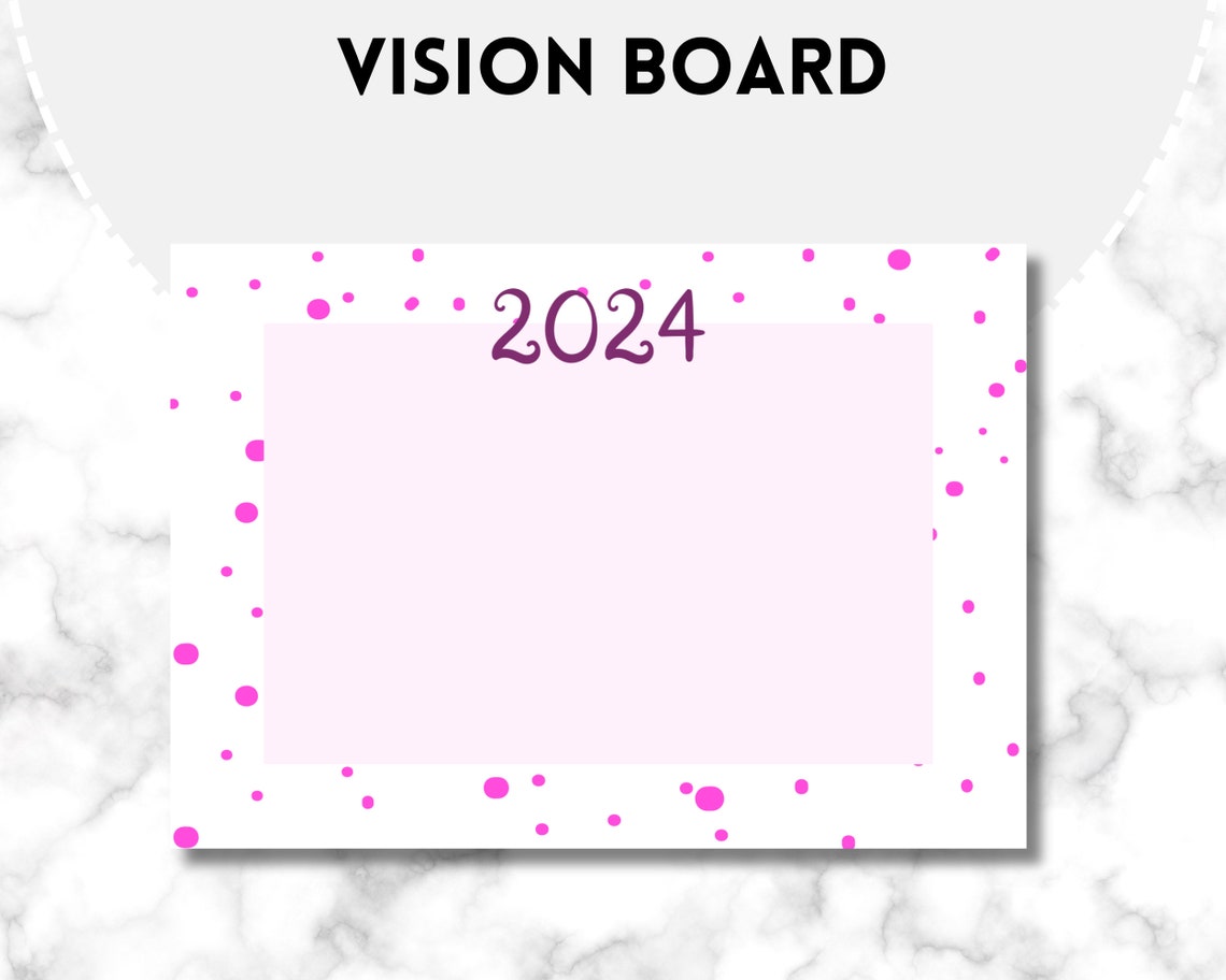 2024 Vision Board Printable Vision Board Vision Board 2024 Life Planner