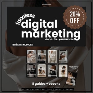 Faceless Marketing Guides | Faceless Instagram Ebook | Faceless Digital Marketing | Faceless TikTok | Instagram Marketing | MRR | PLR