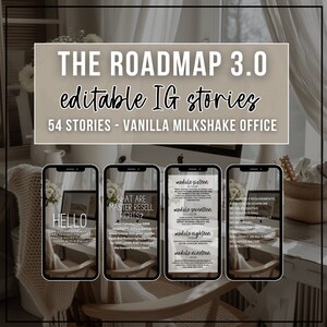 The Roadmap 3.0  IG STORIES | Editable IG story templates | Email templates | Canva Templates | Market The Roadmap with Master Resell Rights