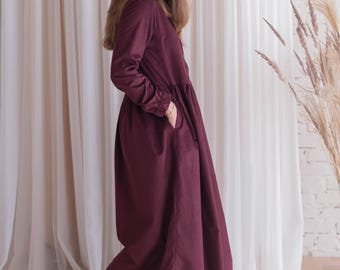 sachin and babi light blue dress Eloquii Casual Midi Dress Women' In Plus Size 22 Burgundy V-Neck Elastic  Waist main image 1