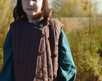 Chaleco acolchado para niños, unisex, natural, con forro, cálido.