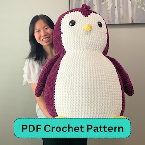 Mega-Pudgy Penguin Crochet Pattern (PDF only) MerryMakes