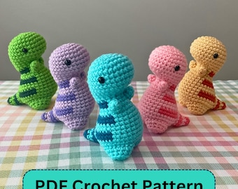 Mini-Dino Crochet Pattern (PDF only) MerryMakes