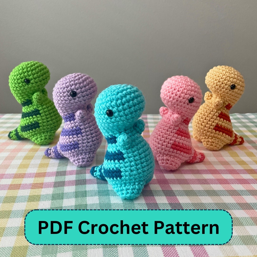 Mini-Dino Crochet Pattern (PDF only) MerryMakes