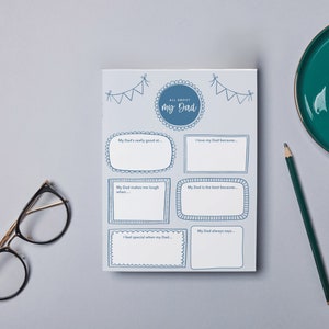 All About My Dad Questionnaire Printable, Father’s Day Gift, Father’s ...
