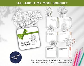 All About My Mom Coloring Card: Mother's Day Questionnaire (Printable PDF)