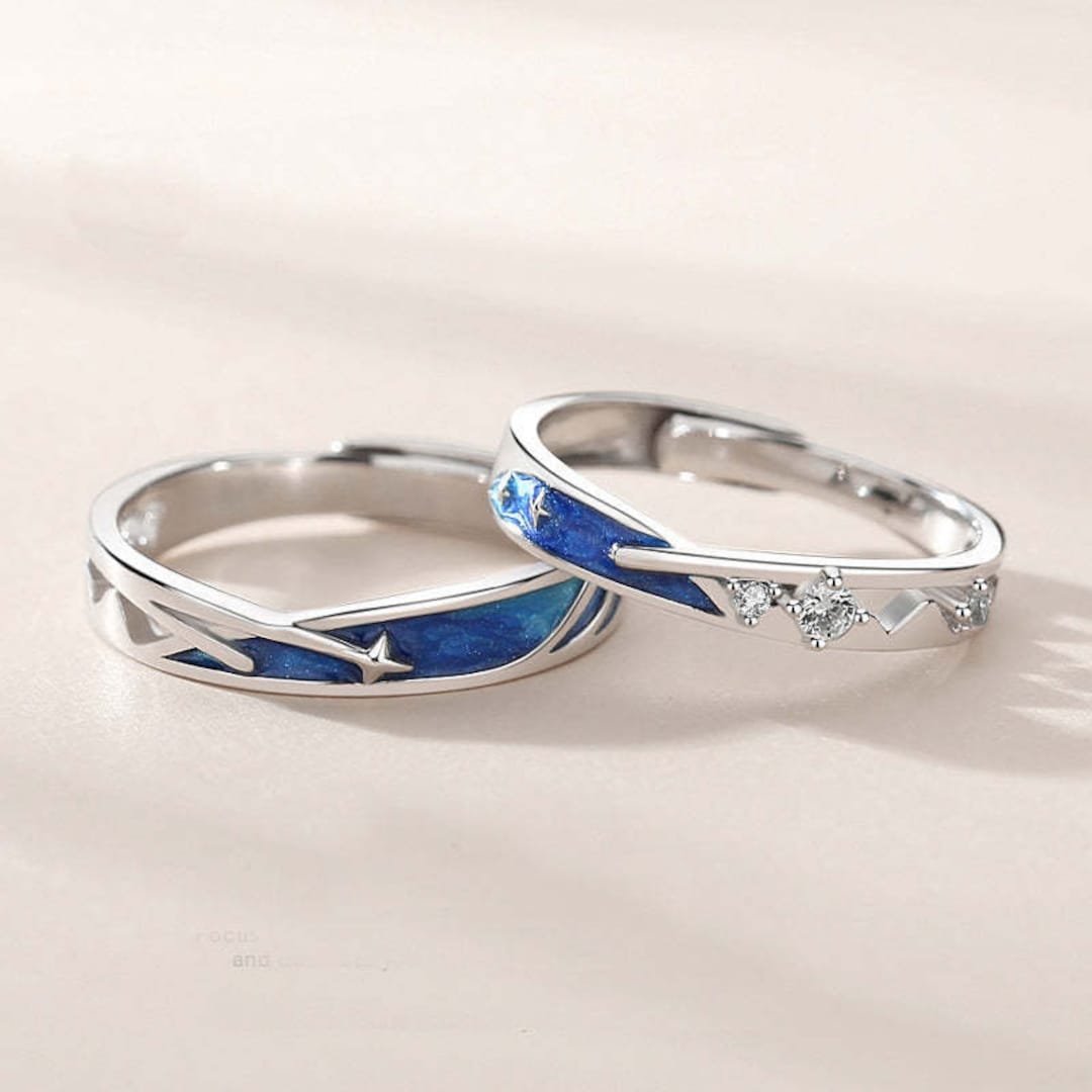 Meteor Star Couple Rings Matching Rings Adjustable Ring Jewelry Gift - Etsy