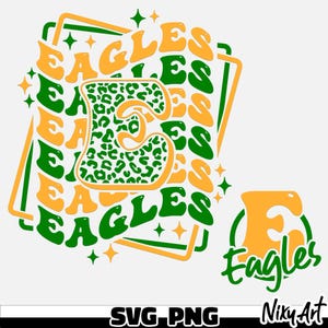 Eagles team mascot pride svg png | Eagles school spirit | Cheetah Leopard | with pocket design SVG and PNG Design for Cut and Sublimation