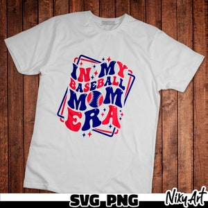 In My Baseball Mom Era Svg Png Baseball Mom Svg Png Groovy Wavy Text