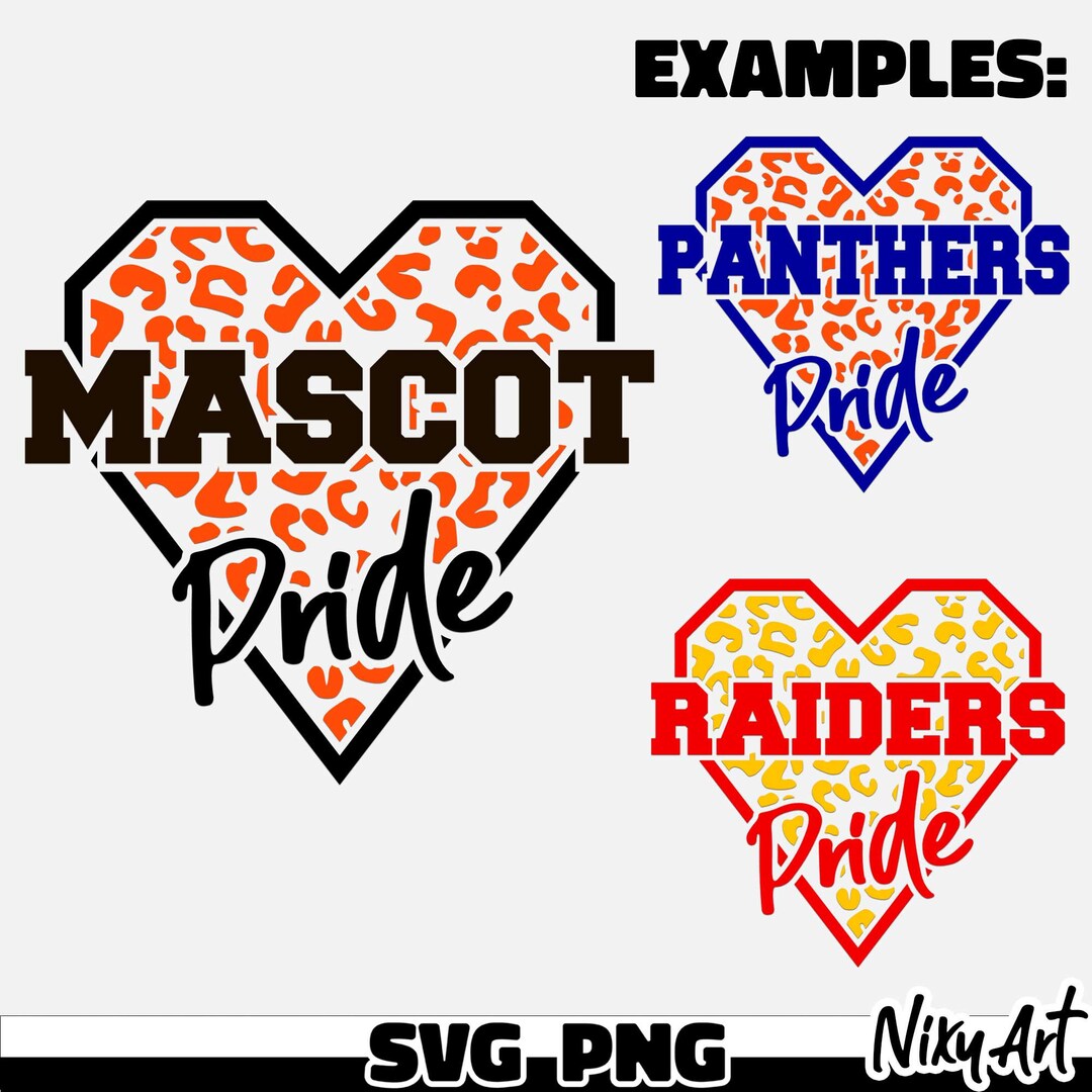Custom Team Mascot Pride Svg Png Personalized School Spirit Leopard