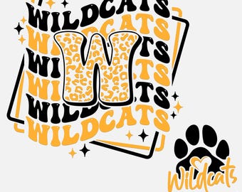 Wildcats school spirit svg png | Wildcats team mascot | Cheetah Leopard | with pocket design SVG and PNG Design for Cut and Sublimation