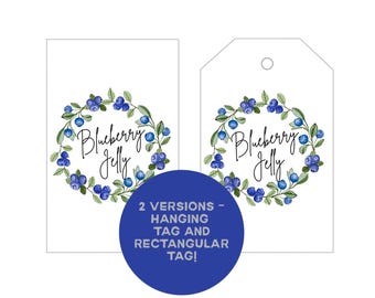 Blueberry Jelly Tag: Printable Gift Label (PDF)