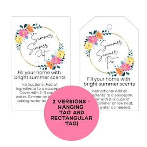 Summer Simmer Pot Gift Tag Printable (PDF)