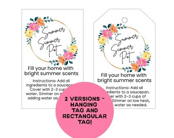 Summer Simmer Pot Gift Tag Printable (PDF)