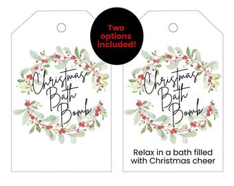 Christmas Bath Bomb Tag Printable (PDF)