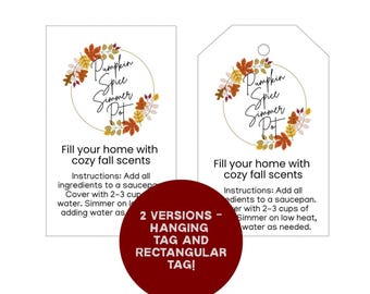 Pumpkin Spice Simmer Pot Gift Tag Printable (PDF Download)