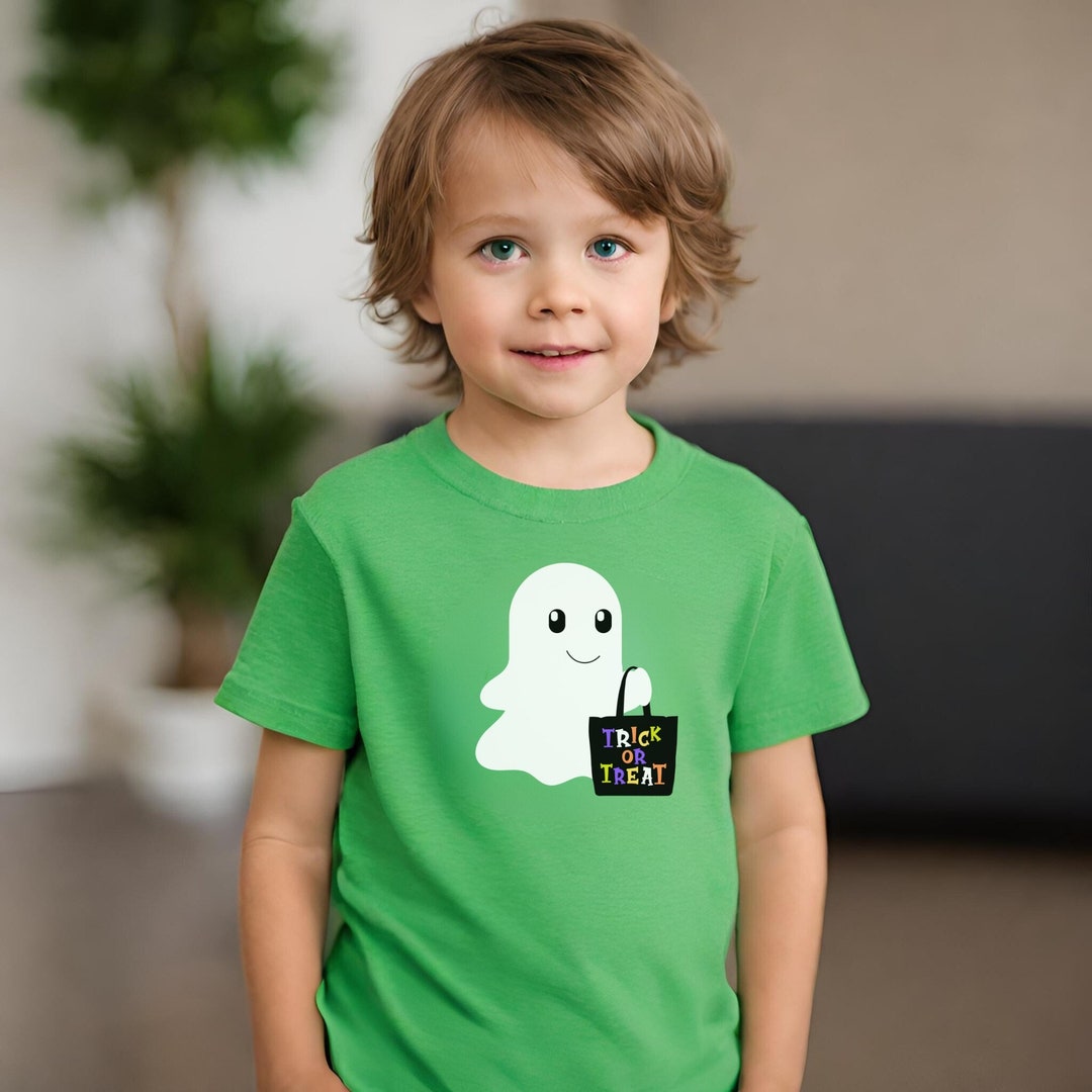 Little Kids Cute Ghost Shirt Toddler Halloween Graphic Tee - Etsy