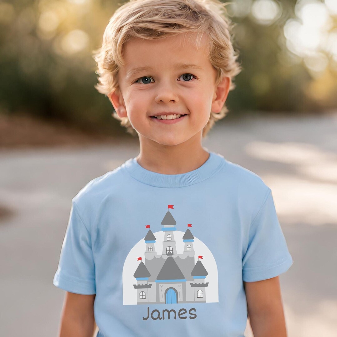 Personalized Toddler Boys Prince T Shirt Princess Castle Etsy