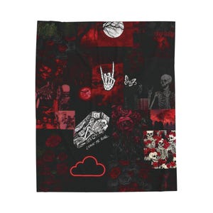 Gothic Aesthetic Velveteen Plush Blanket