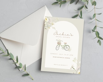 Garden Bridal Shower, Floral invitation template, Floral Bridal Shower invitation, Bridal Shower, Digital invitation,  Instant Download
