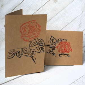 Ensemble de cartes de vœux sculptées et estampillées à fleurs de roses mélangées
