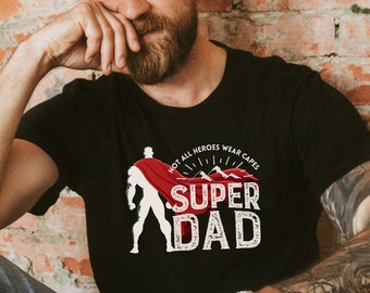 T-shirt super papa, chemise papa, t-shirt unisexe à manches courtes, t-shirt super papa, cadeaux pour papa, chemise papa, cadeaux nouveau papa, chemise fête des pères