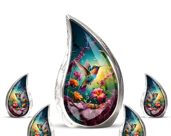 Urna de colibrí para cenizas humanas – Urna de lágrima personalizada para cremación – Mini urnas de recuerdo para cenizas – Urna funeraria – Urna para mamá
