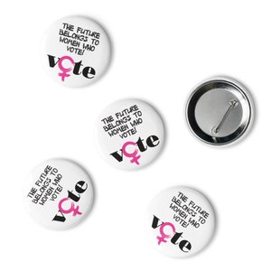Vote, The Future Belongs to Women Who Vote, Set of 5 Pins image 3