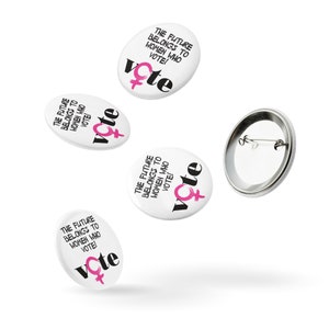 Vote, The Future Belongs to Women Who Vote, Set of 5 Pins image 6