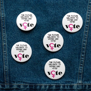 Vote, The Future Belongs to Women Who Vote, Set of 5 Pins image 5