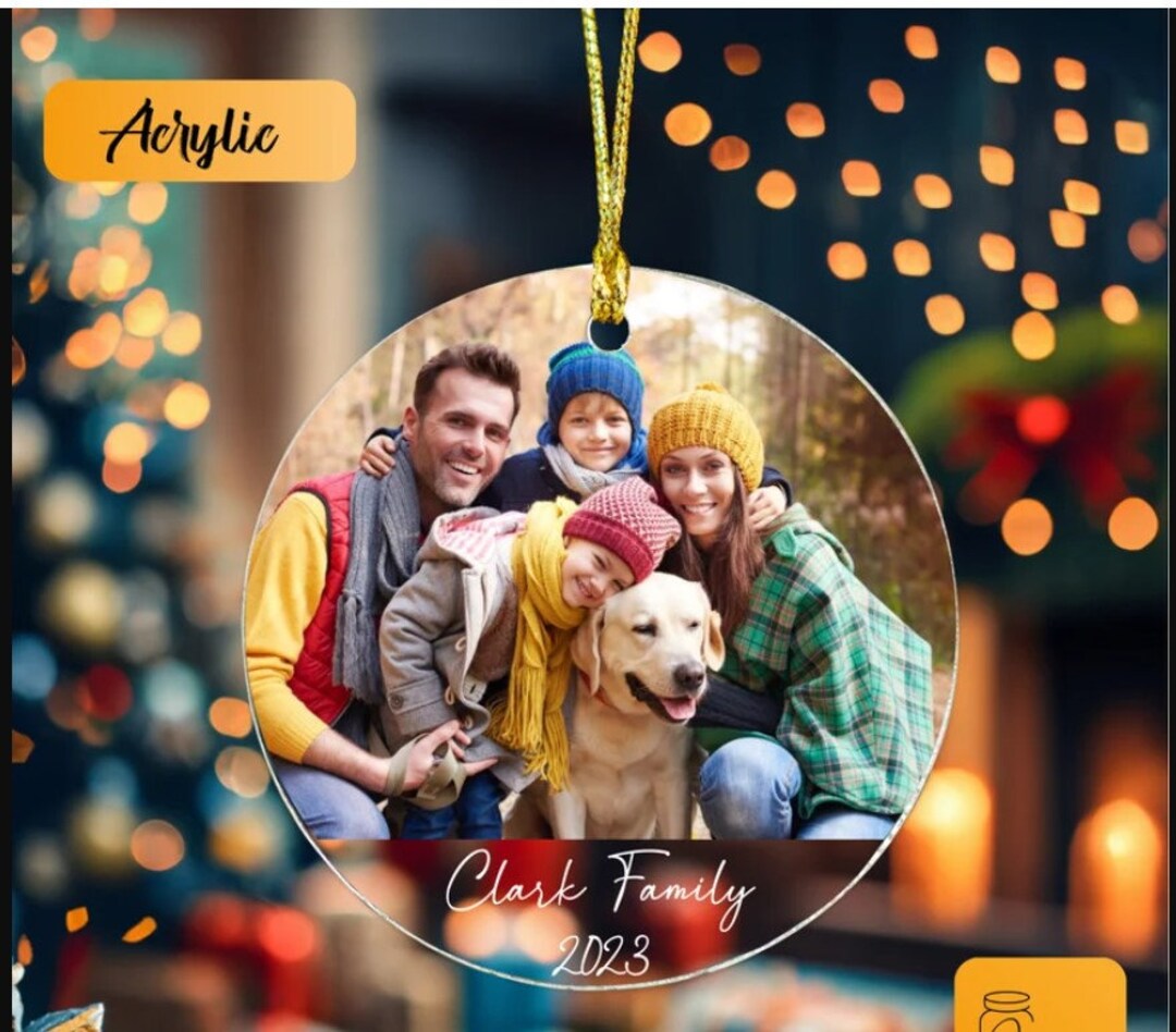 Family Christmas Ornament Custom Photo Ornament Couples - Etsy