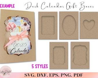 Window Box Template Svg,Packaging Box Svg, Gift Box with Lid Template Svg For Cricut, Calendar Box Template, DIY Box Template, Display Box