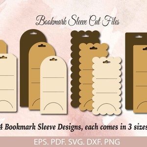Bookmark Envelope & Sleeve - 3 Sizes & 6 Designs Included