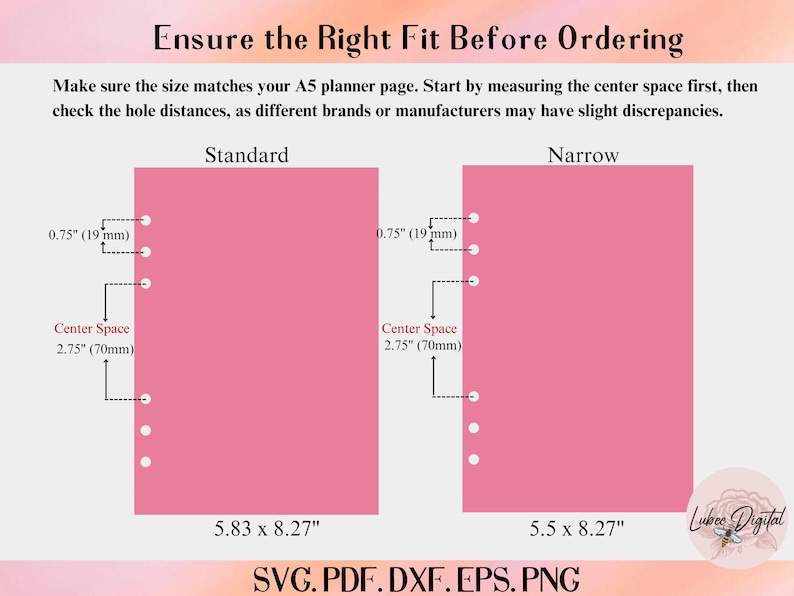 A5 Planner Insert Page Template,a5 Planner Dashboard, Planner Divider