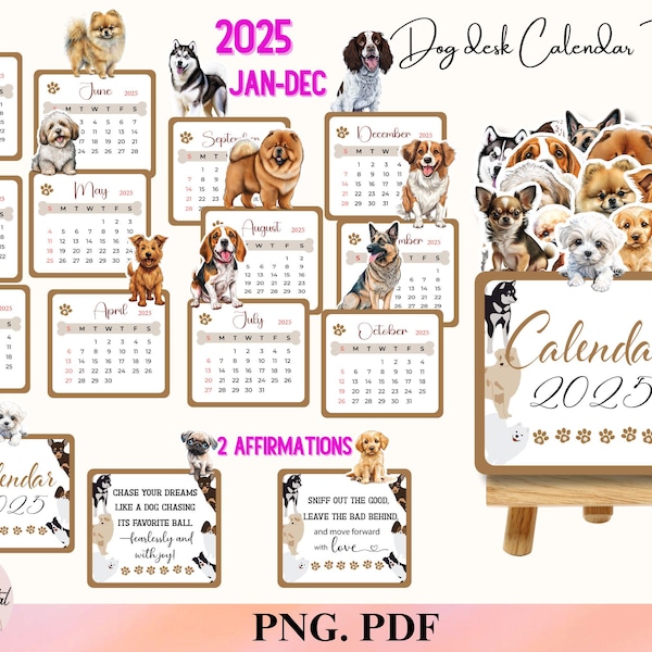 The Paw Print Calendar 2025 Etsy