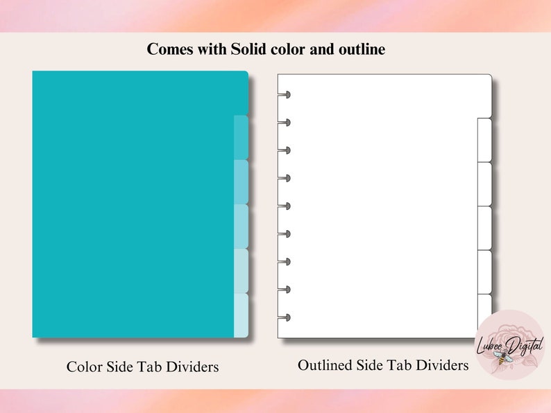Task Divider Pages Classic Happy Planner Disc Bound Divider Template,binder Dividers Cut ...