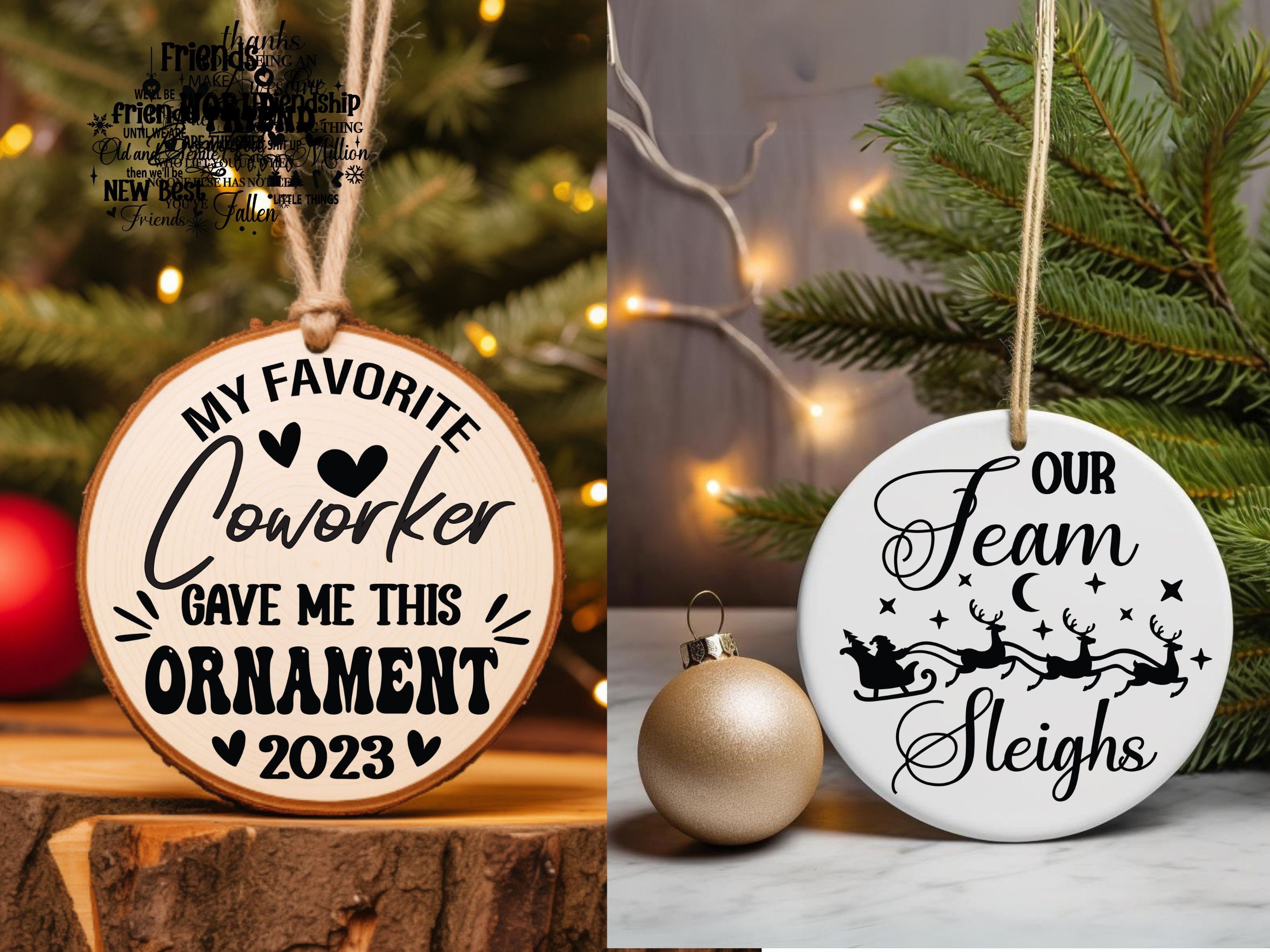 Coworker Christmas Ornament SVG, Christmas Colleagues Ornament,svg ...