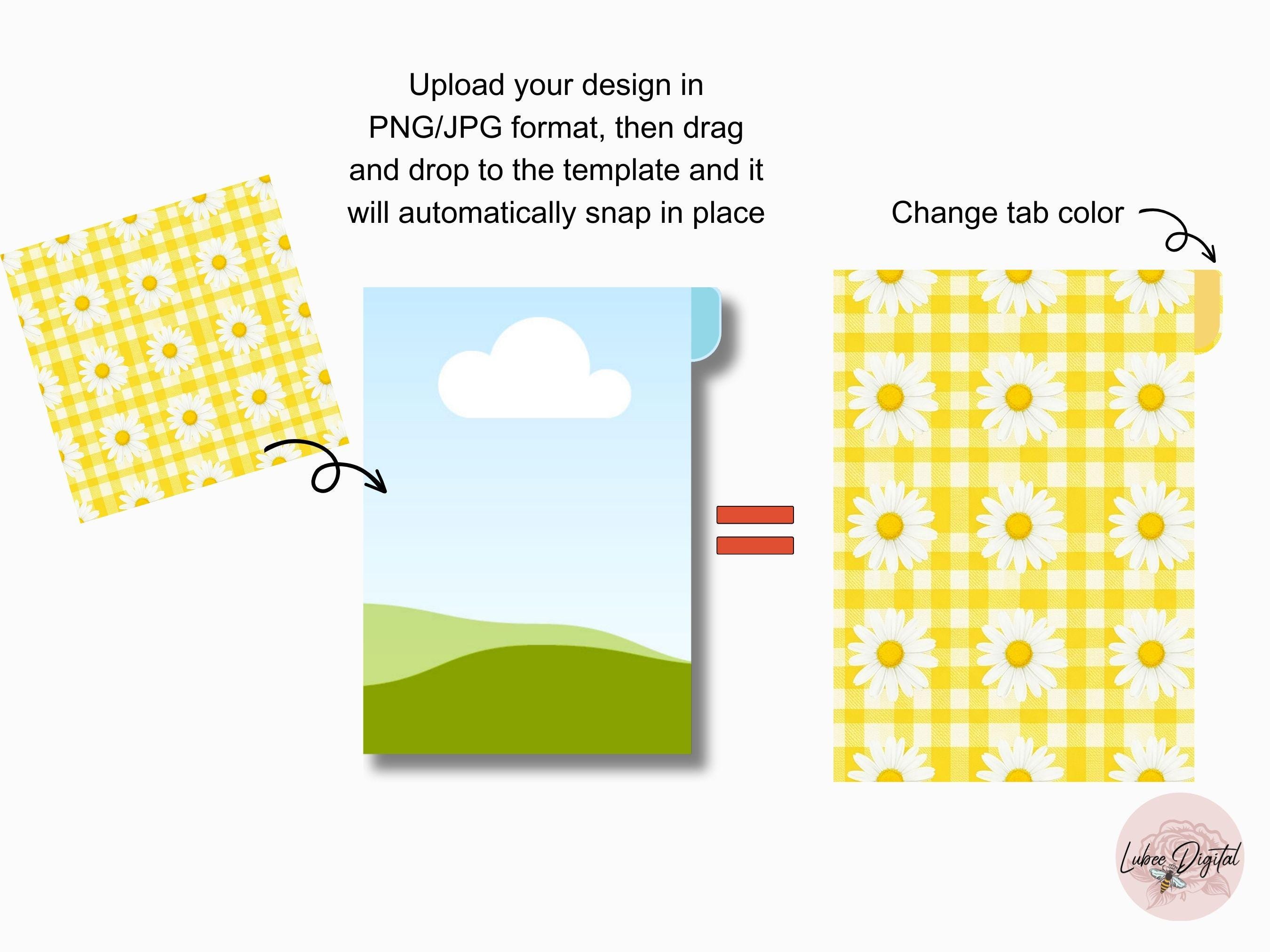 CANVA A6 6 Side Tabs Divider,editable Folder Tabs,make Your Own CANVA ...
